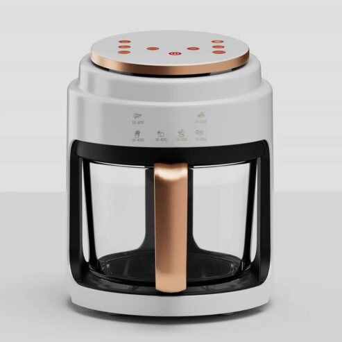 Digital Silver Crest Transparent Glass Air Fryer – Extra Large 8L