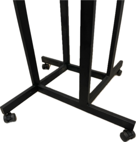 Clothing Rack – Black Stainless Steel 4 way clothing rack with wheels