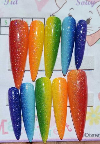 Long and strong press on nails more multi coloured