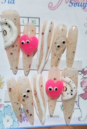 Long and strong press on nails more multi coloured