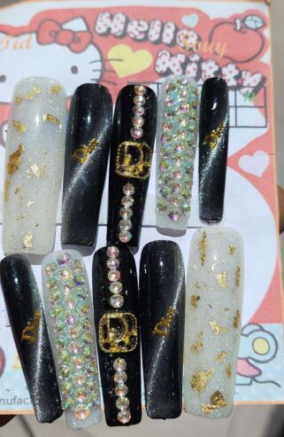 Long and strong press on nails multi colours