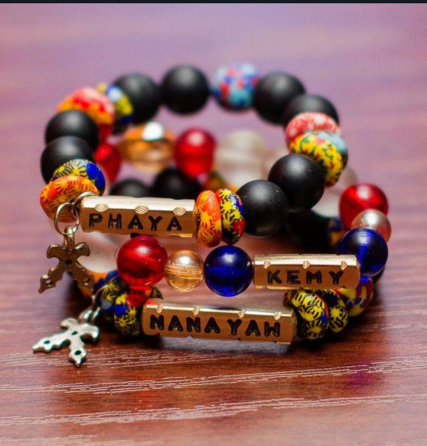 Customize Name African Beaded Bracelets