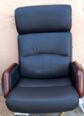 Black leather swivel chair