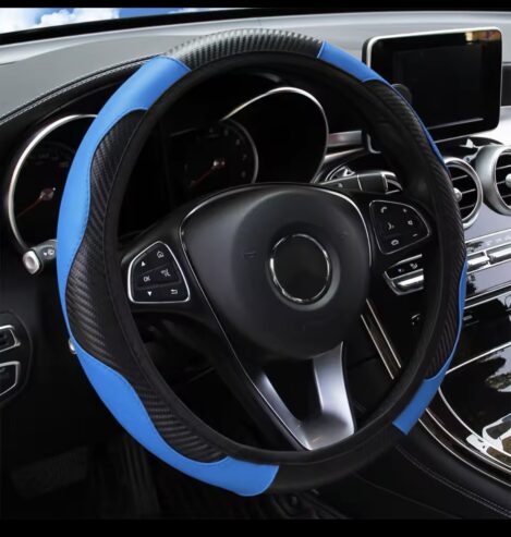 Carbon Fiber Leather Car Steering Wheel Cover
