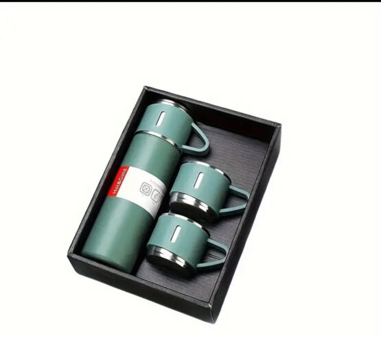 Stainless Steel Vacuum Flask Set 500ml Portable Outdoor Travel Bottle