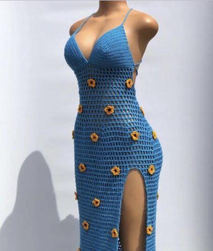Crochet dresses, skirt, ruffle hat
