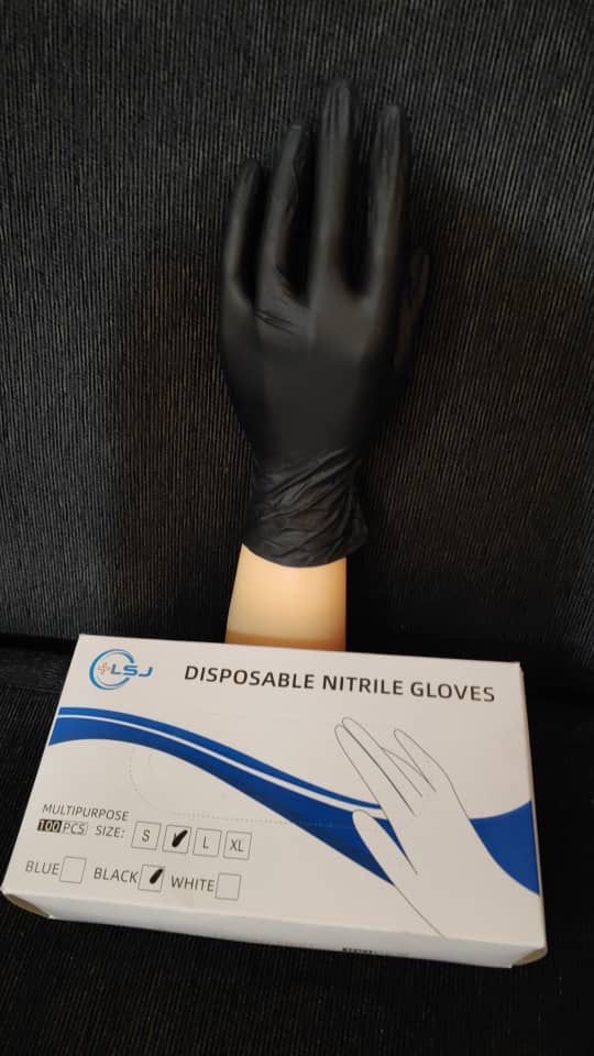 Nitrile Powder Free Gloves (black)