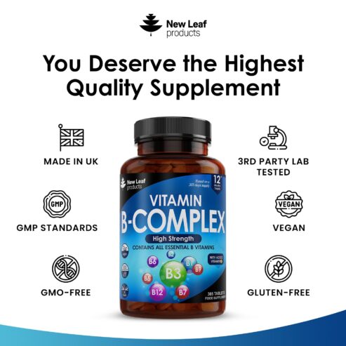 Vitamin B Complex 365 Small Tablets One Year Supply