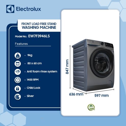 Electrolux Free Stand Washing Machine Ew7f3946ls