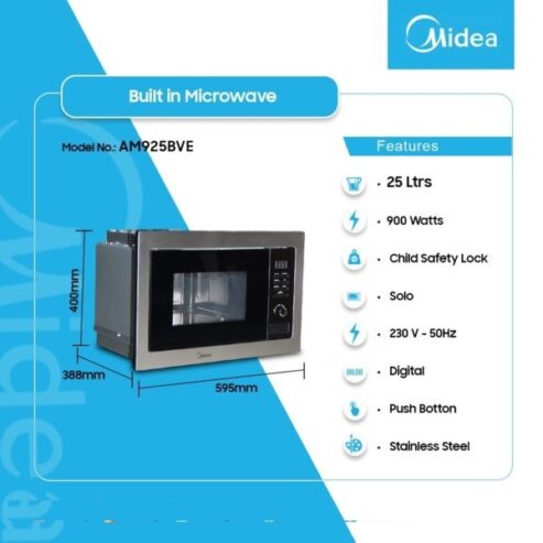 Midea 25 Ltr Built In Microwave Oven Am925bve
