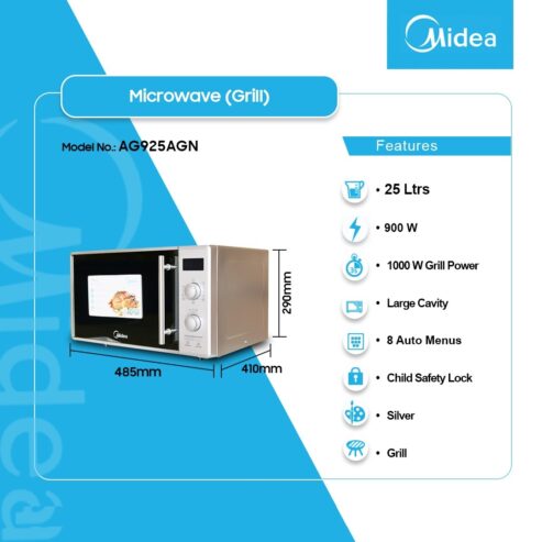 Midea 25ltr Grill Microwave Ag925agn