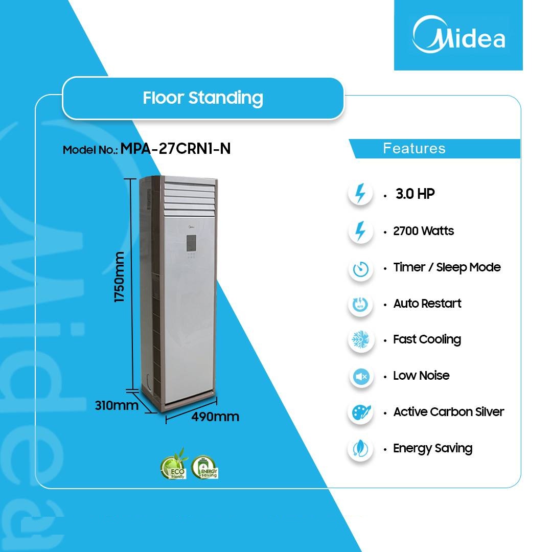 Midea 3.0hp Floor Standing Air Conditioner Mpa 27crn1 N