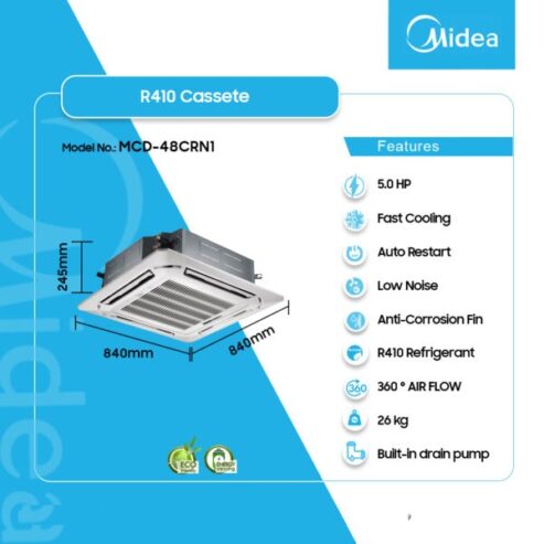 Midea 5.0hp R410 Cassette Unit Mcd 48crn1