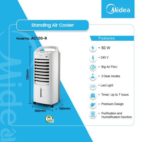 Midea 50watt Air Cooler Ac100 R