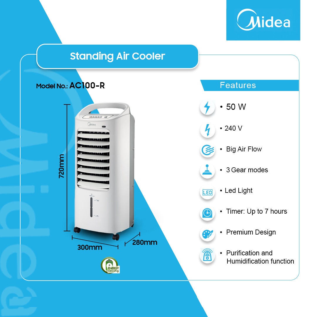 Midea 50watt Air Cooler Ac100 R