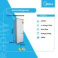 Midea Built In Frdige 238ltrs Mdrb353fgf01