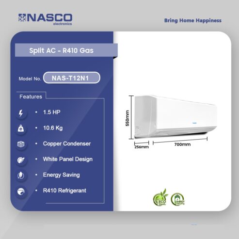 Nasco 1.5hp R410 Split Air Conditioner Nas T12n1
