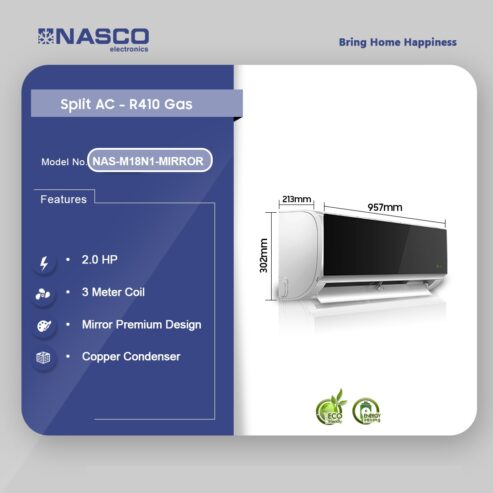 Nasco 2.0hp R410 Split Air Conditioner Mirror Design Nas M18n1 Mirror