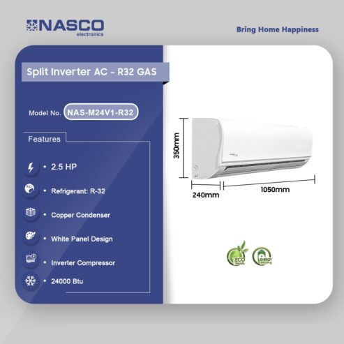 Nasco 2.5hp R32 Split Air Conditioner Nas M24v1 R32