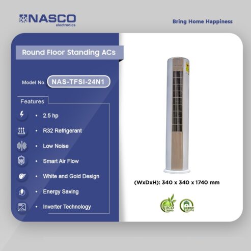 Nasco 2.5hp Round Floor Standing Air Conditioner  Nas Tfsi 24n1