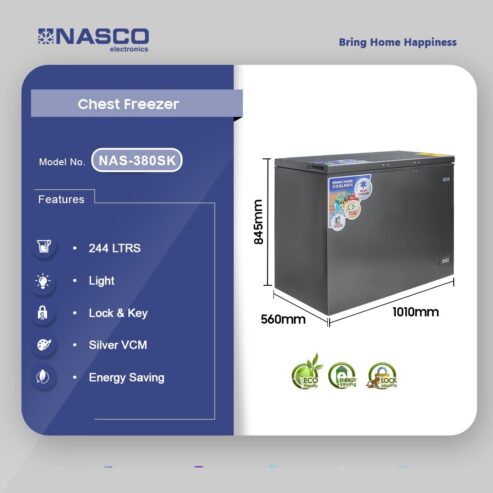 Nasco 244ltrs Chest Freezer Nas 380sk