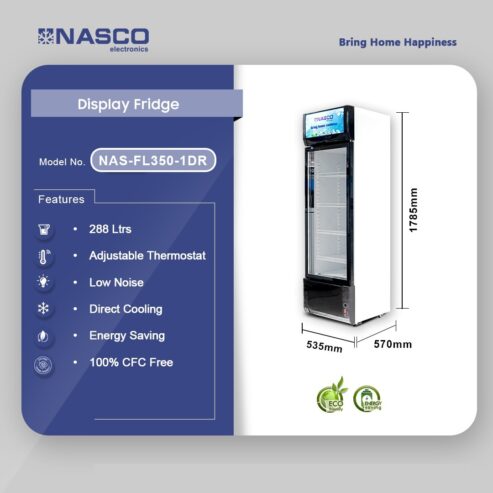 Nasco 288 Ltrs Display Fridge Nas Fl350 1dr
