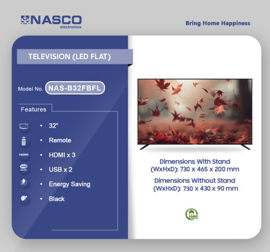 Nasco 32 Led Digital Satellite Tv Nas B32fbfl