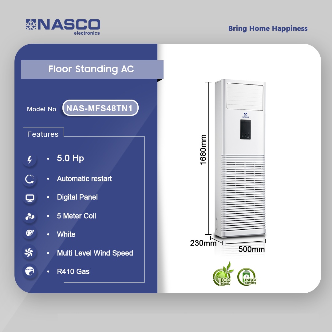 Nasco 5.0hp Floor Standing Air Condition R410 48000 Btu Nas Mfs48tn1