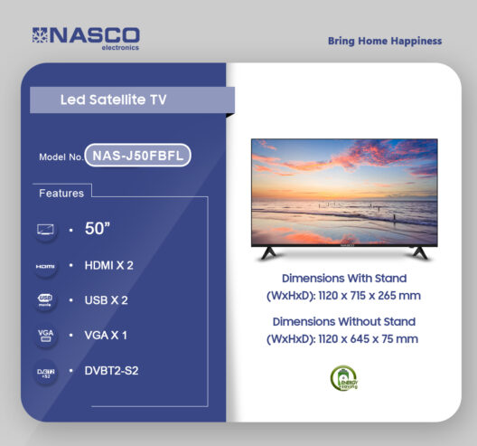 Nasco 50″ Led Digital Satellite Tv Nas J50fbfl