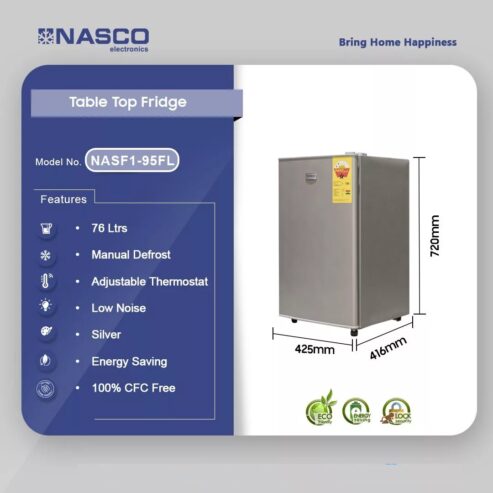 Nasco 76ltr Table Top Refrigerator Nasf1 95fl