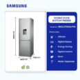 Samsung 290ltr Double Door Bottom Freezer Refrigerator With Water Dispenser Rb33j3700sa/Mu