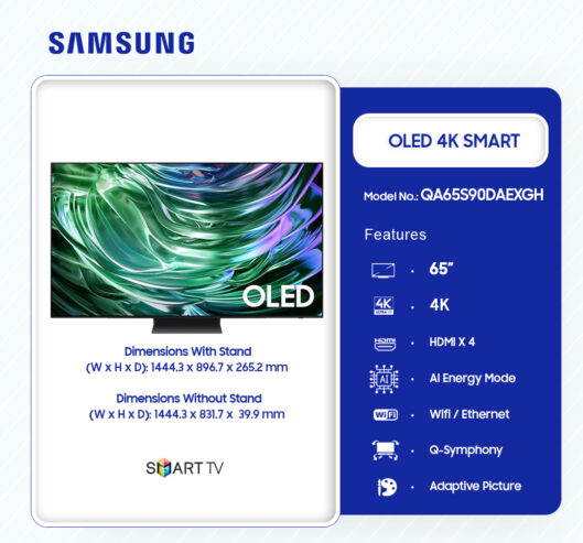 Samsung 65″Oled 4k Smart Tv Qa65s90daexgh
