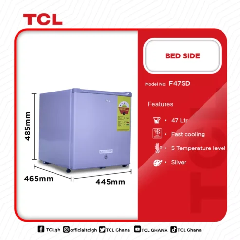 Tcl Bed Side Fridge 47ltrs F47sd