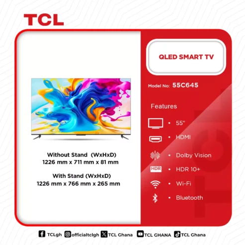 Tcl Qled 4k Smart Android Tv 55 Inches 55c645