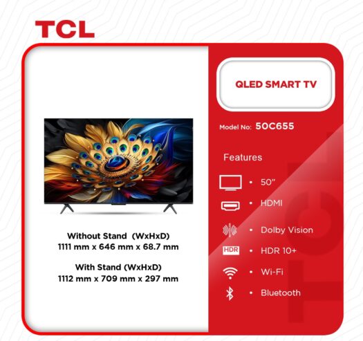 Tcl Qled Tv 50 Inches 50c655