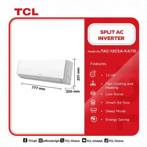 Tcl Split Inverter R410 1.5hp Ac Tac 12csa/Xa73i