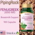 Fenugreek 2000 mg per serving 100 Quick Release Capsules