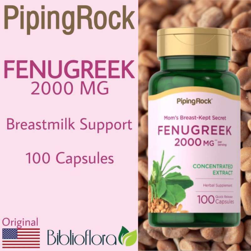 Fenugreek 2000 mg per serving 100 Quick Release Capsules