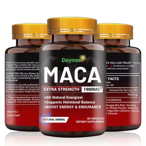 Maca Capsule Man Power Sexual Enhancement and Male Fertility 1900MG Dietary Supplement