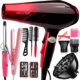 12pcs Powerful Hair Dryer set (RED)