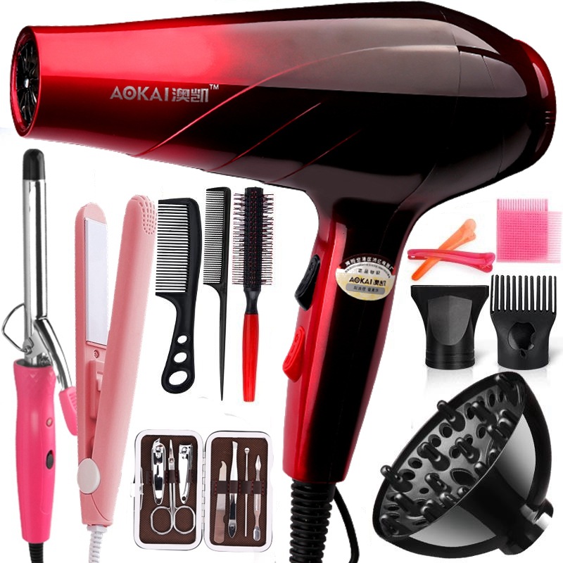 12pcs Powerful Hair Dryer set (RED)