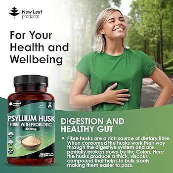 Fibre Supplement 4000mg Psyllium Husk with Probiotic High Strength