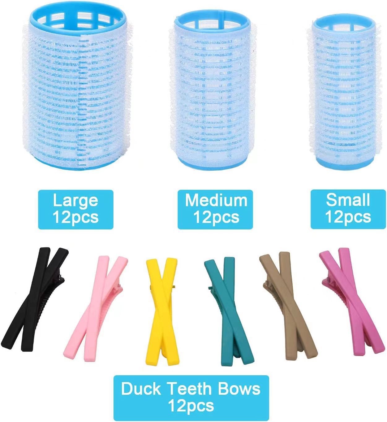 36pcs Set Hair Rollers Hairpins Folding Comb Brush