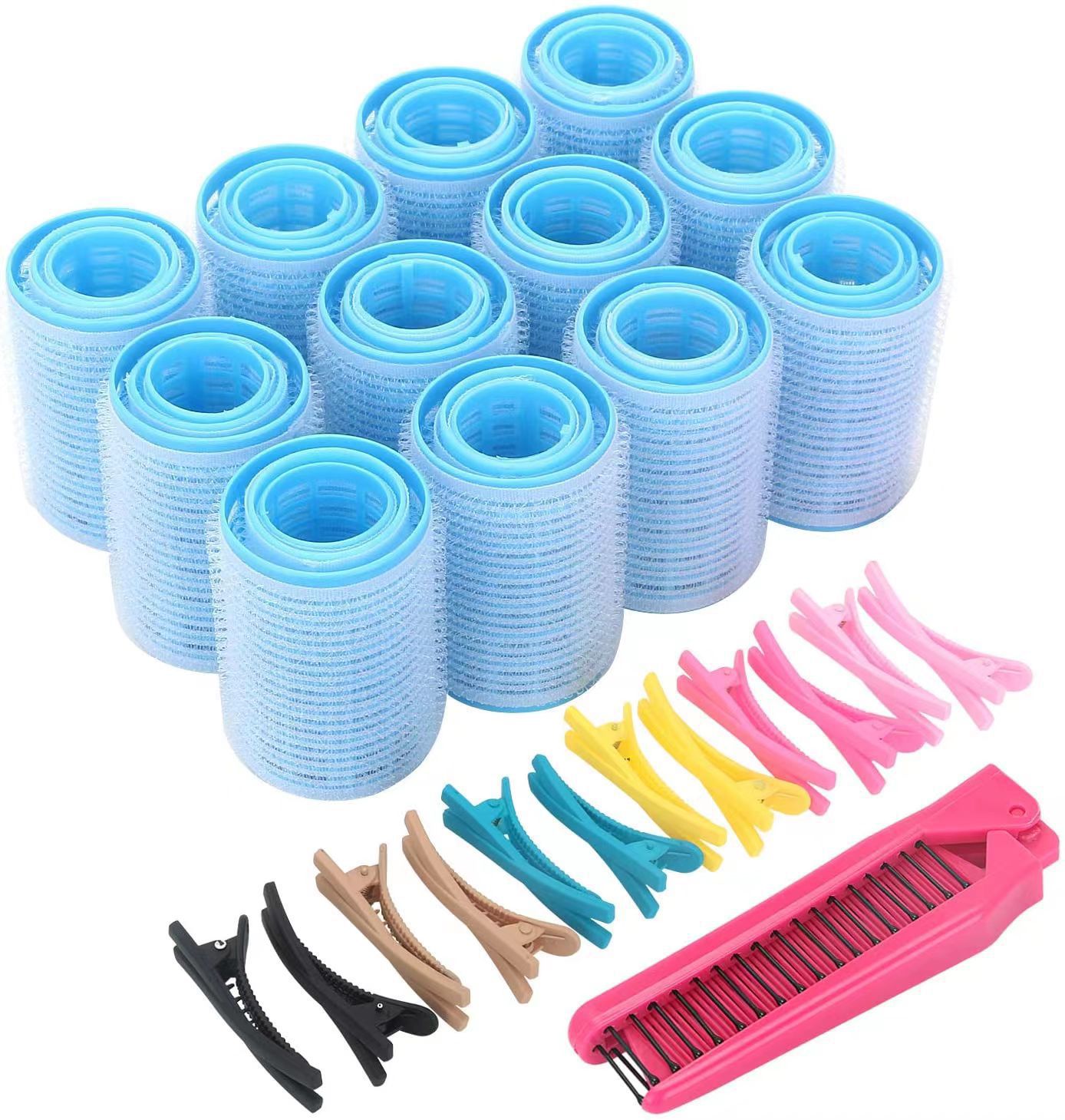 36pcs Set Hair Rollers Hairpins Folding Comb Brush