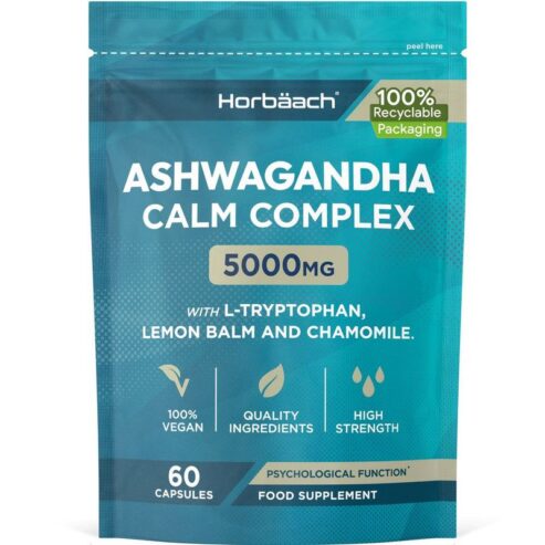 Ashwagandha Calm Complex 5000mg 60 Capsules Supplement
