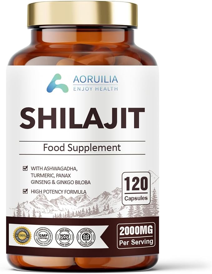 Shilajit Capsules with Ashwagandha High Strength supplement
