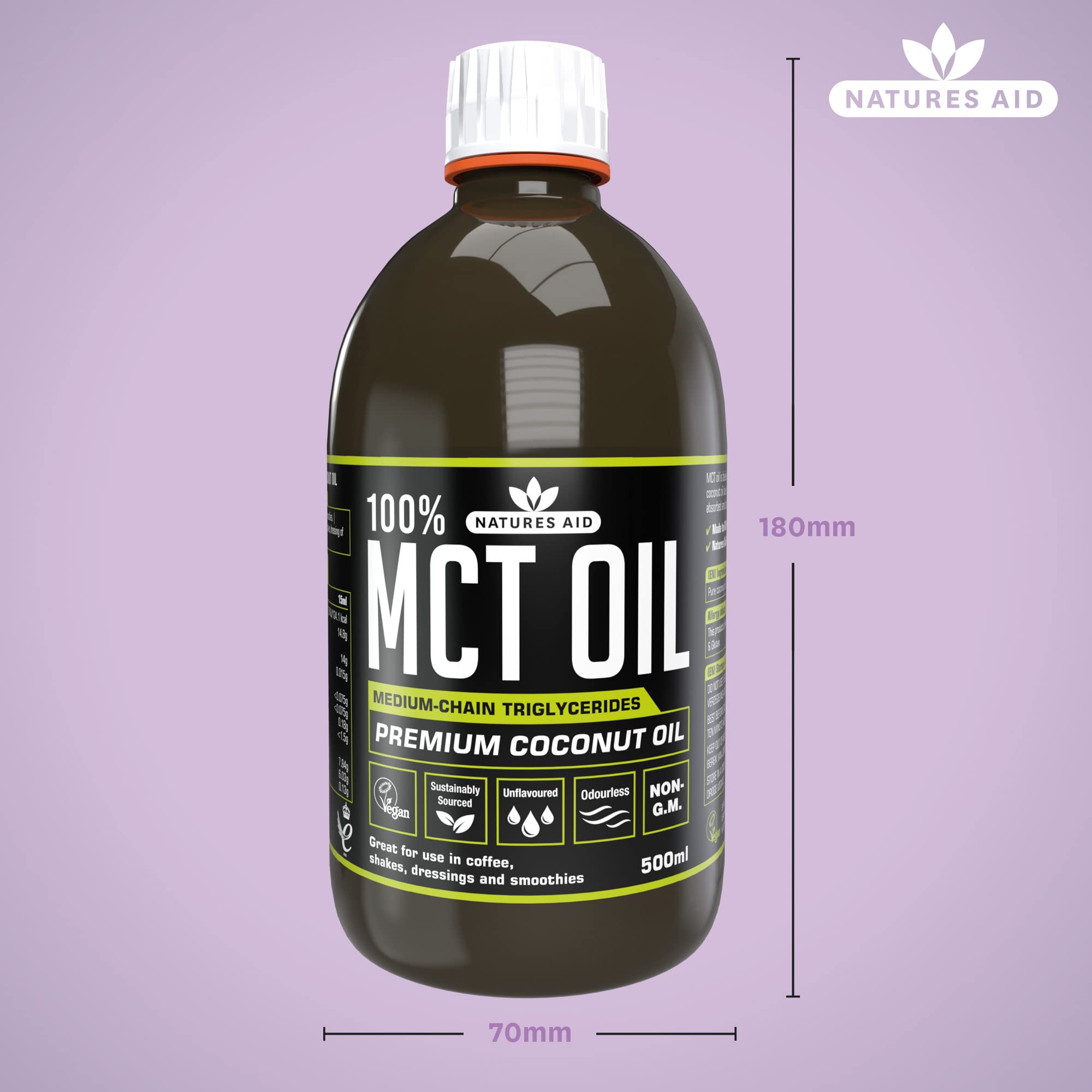 100 % MCT Oil Premium Organic Coconut Oil