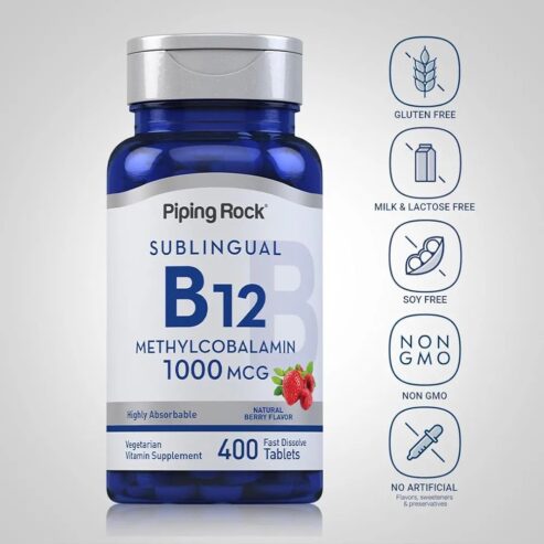 Vitamin B12 Sublingual 1000 mcg 400 Fast Dissolve Tablets