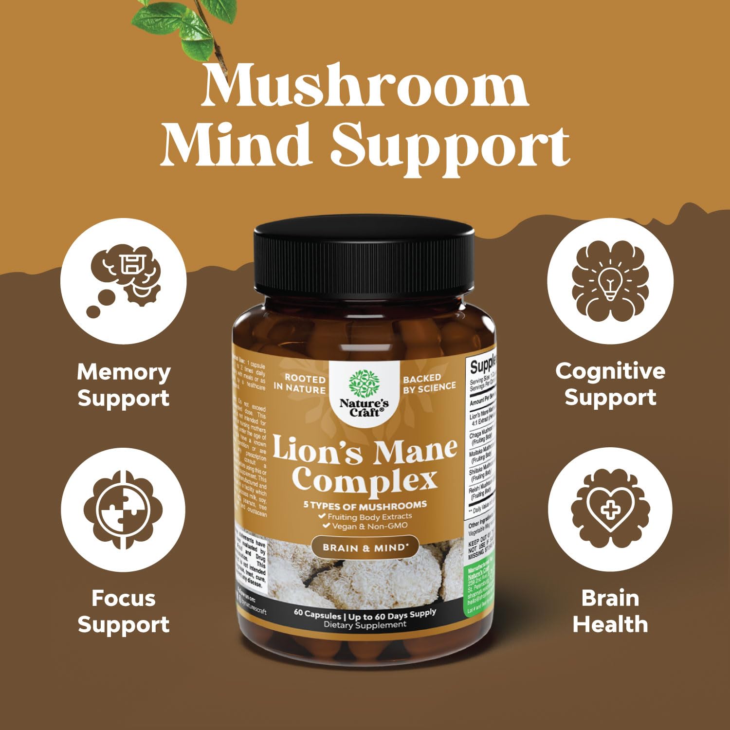 Natures Craft Lions Mane Complex Supplement