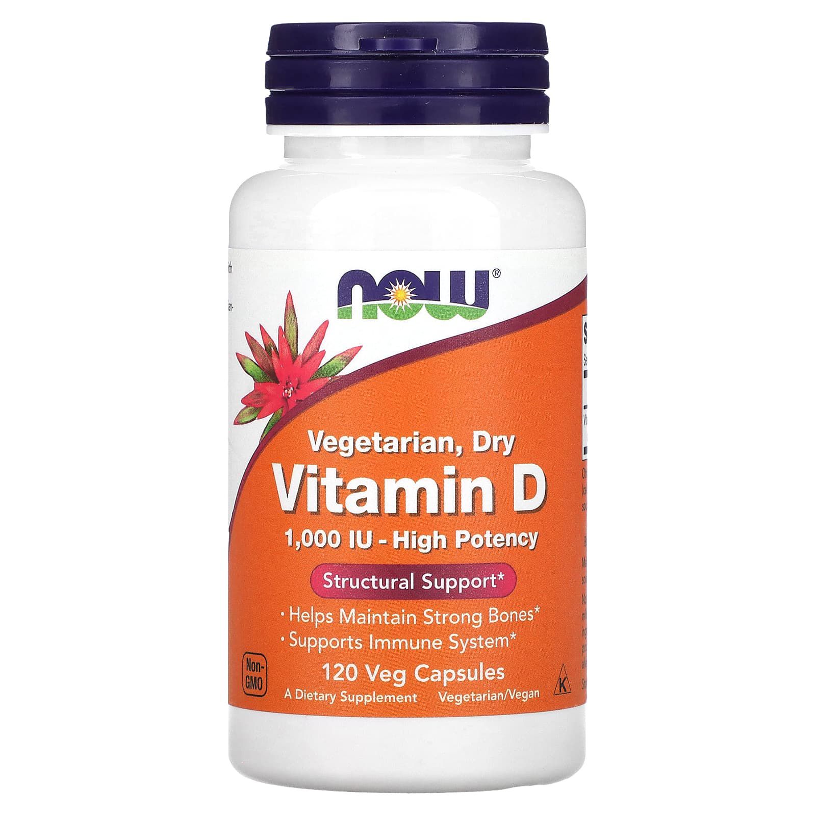 NOW Foods Vitamin D 120 Veg Capsules